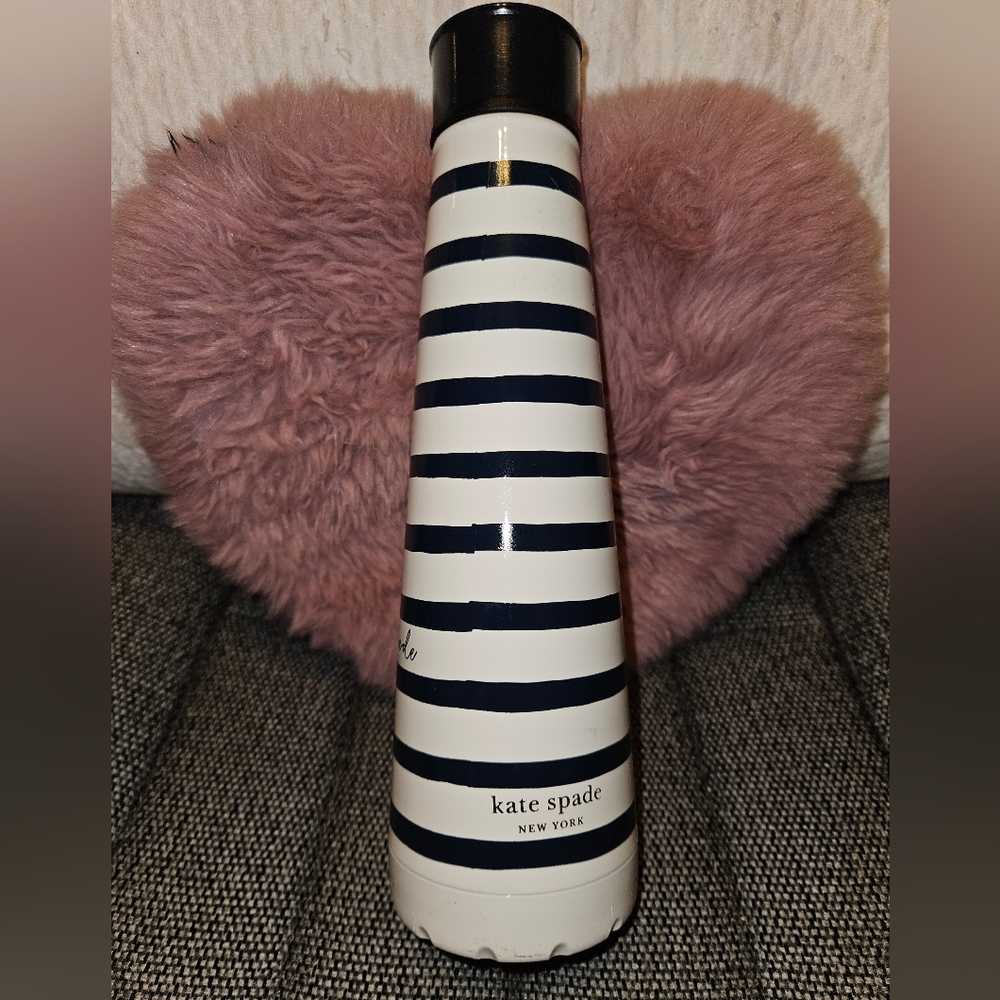 Rare Kate Spade New York Painted Stripe Stainless Steel Water Bottle